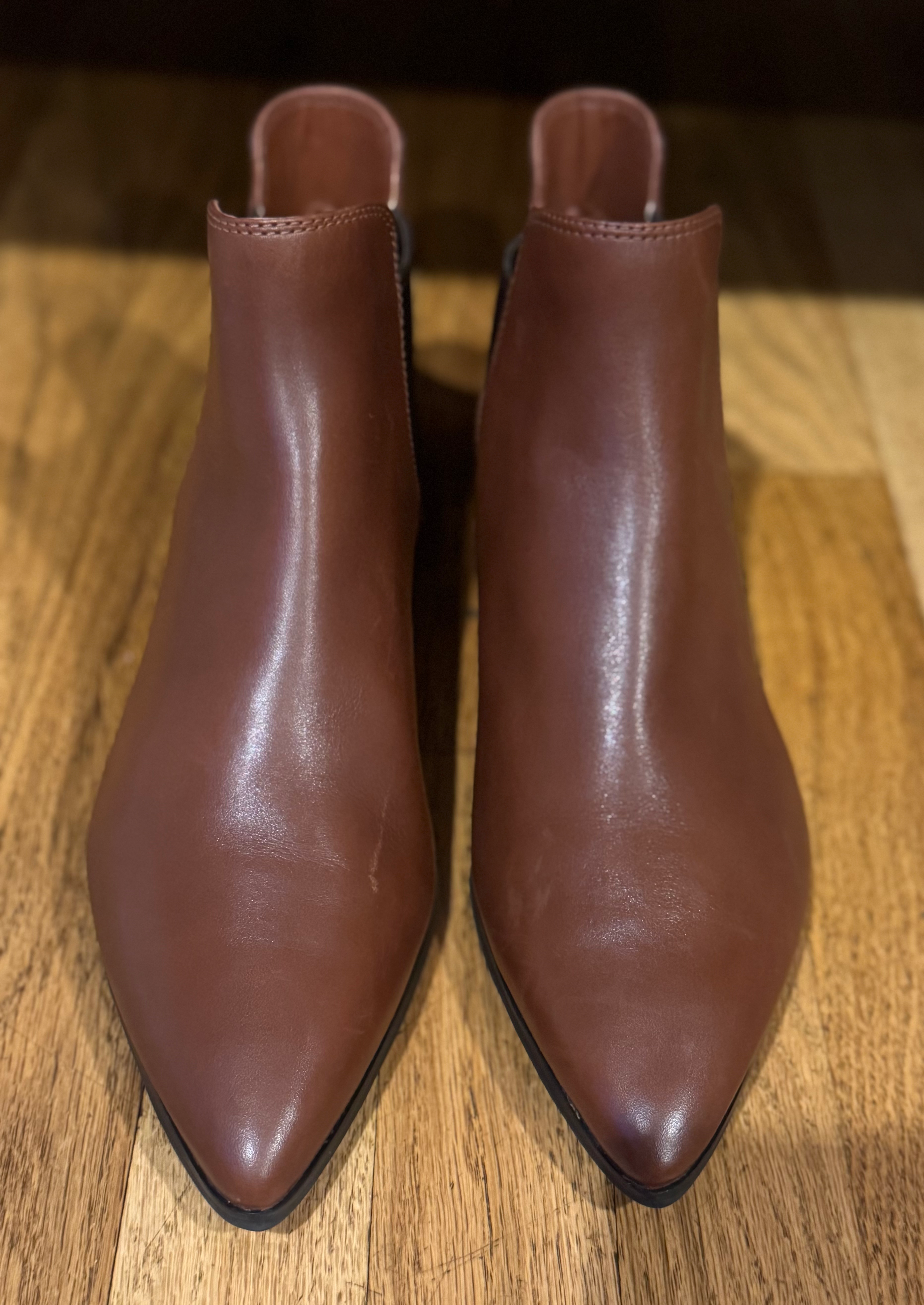 NEW - Sz 11 - Cole Haan - Cognac Pointed Ankle Boots
