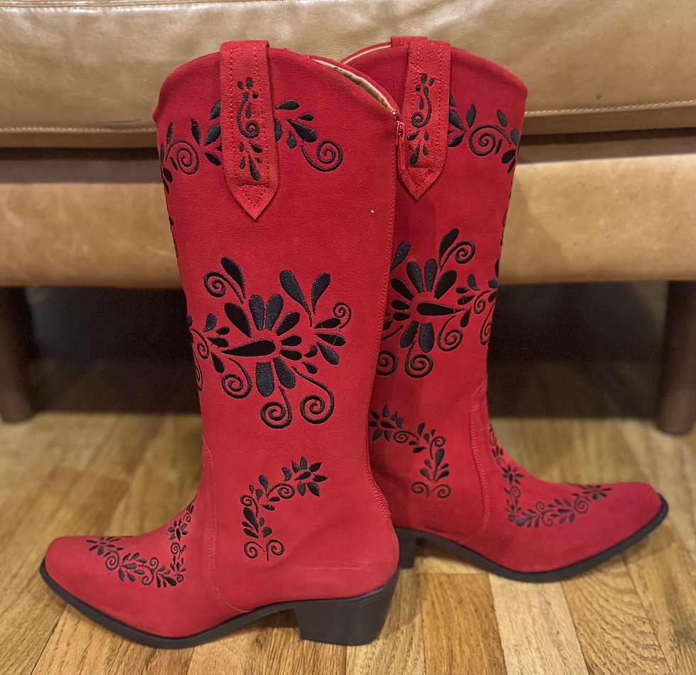 Thumbnail: NEW - Sz 9 Agave Sky- Suede Western Style Boot