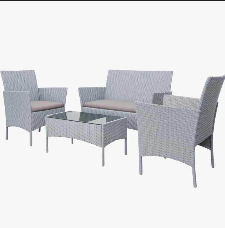 Thumbnail: Rattan Garden Furniture Set – 4 Piece
