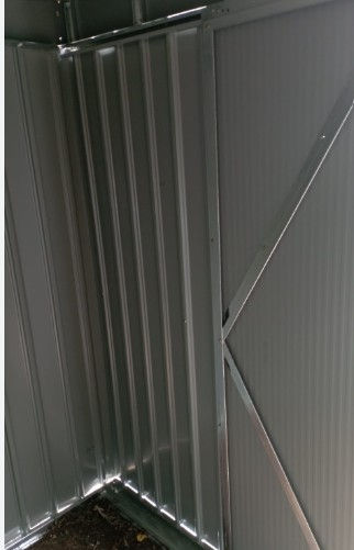 Thumbnail: 9ft x 4ft Metal Garden Storage Shed Tool House with Sliding Door