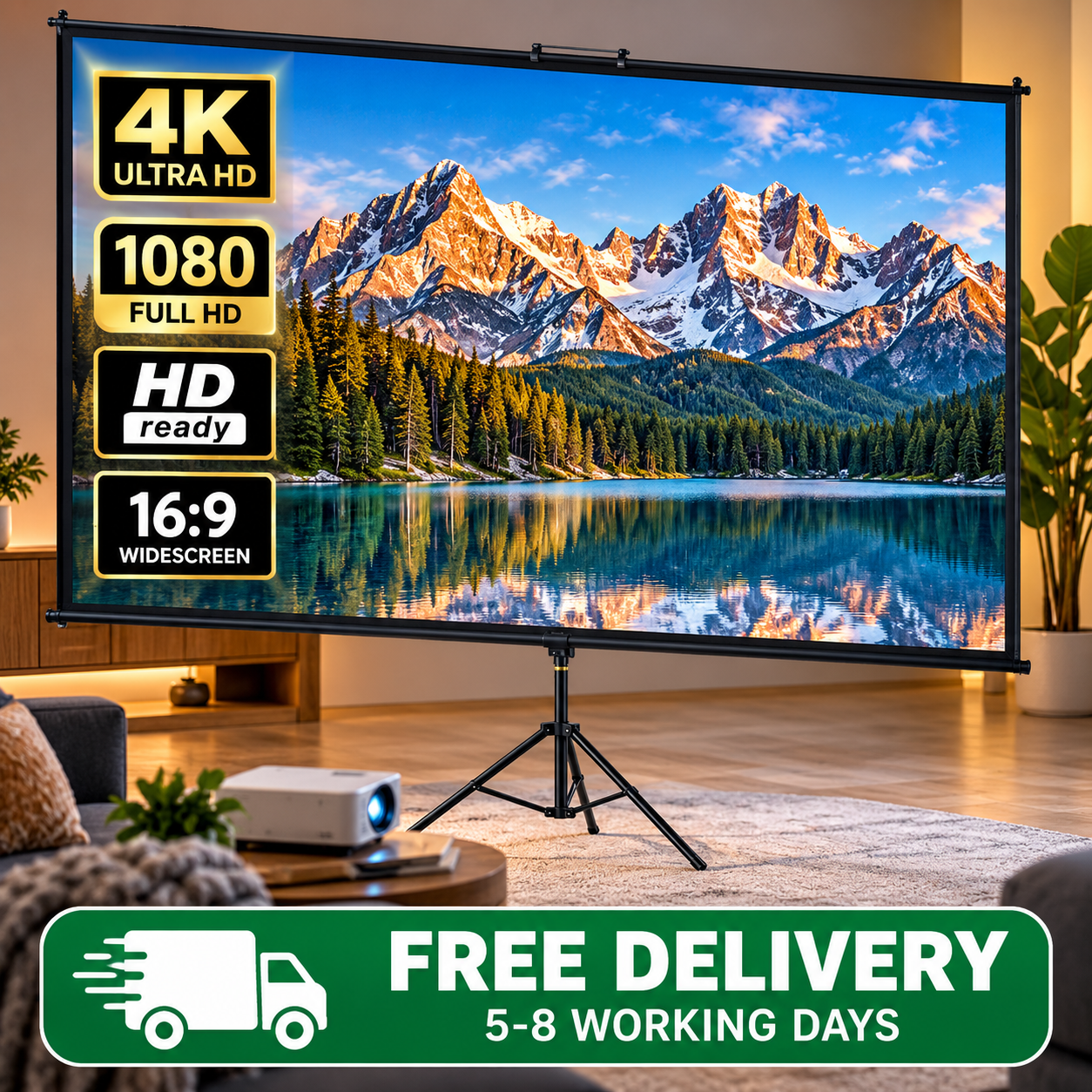 Tripod Projector Screen with Stand