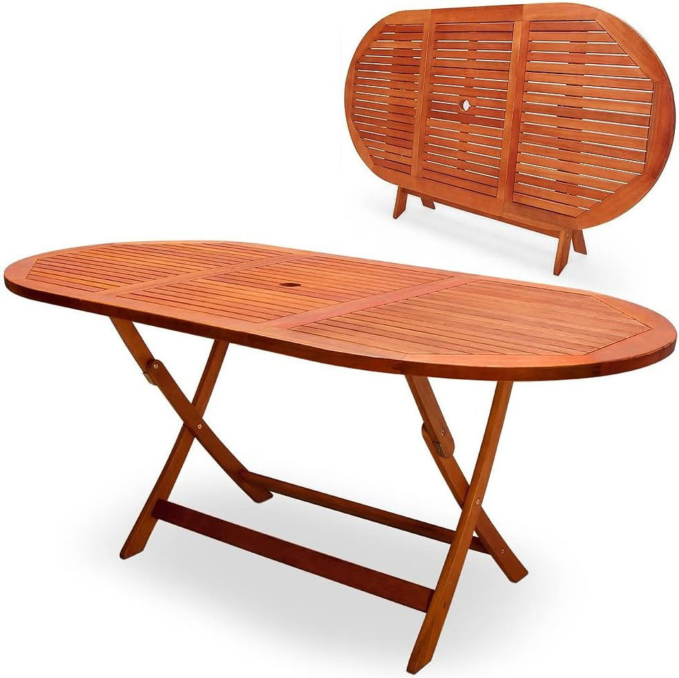 Thumbnail: Garden Table Folding Parasol Holder Acacia Wood
