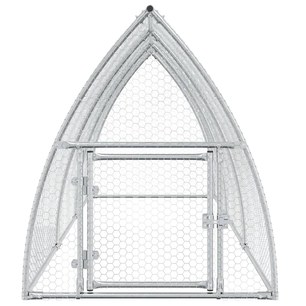 Chicken Cage Silver Galvanised Steel