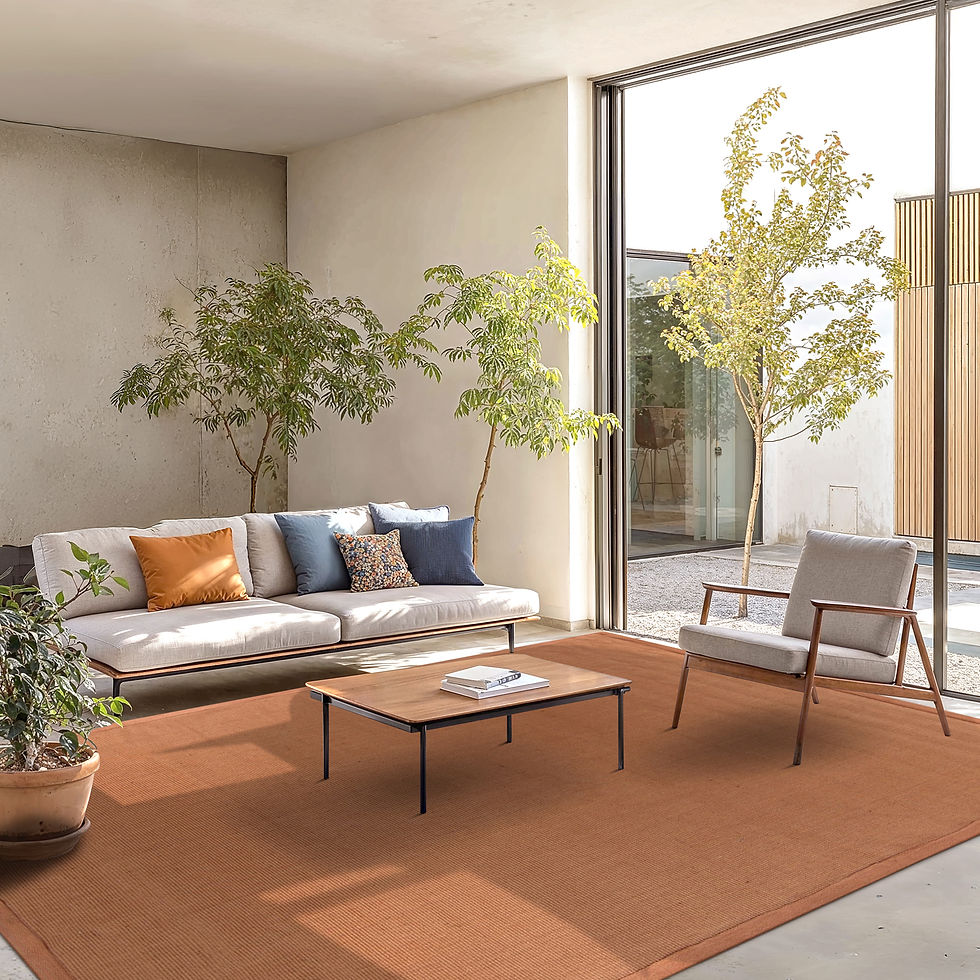 Thumbnail: Sisal rugs - Agave (brown-orange)