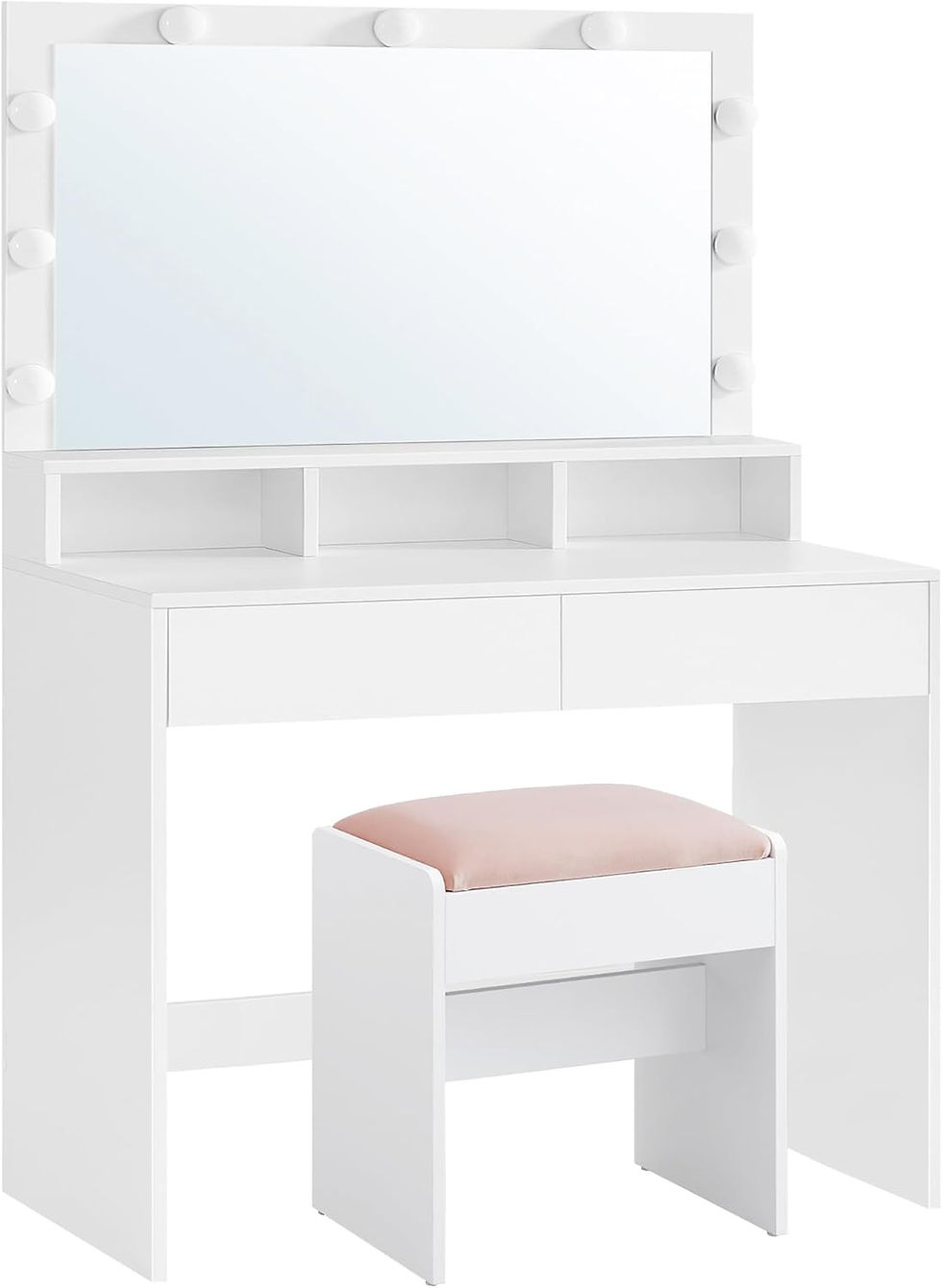 Thumbnail: Dressing table with mirror and bulbs