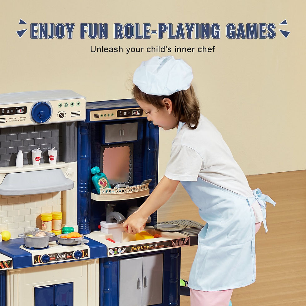 Thumbnail: Kitchen Playset Kids Pretend Cooking Play Toy 74 Piece Accessories