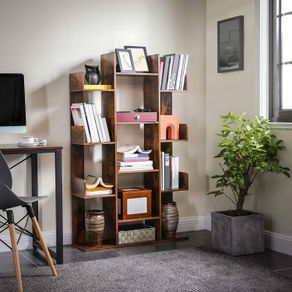 Tree-shaped bookcase, stand shelf with 13 compartments