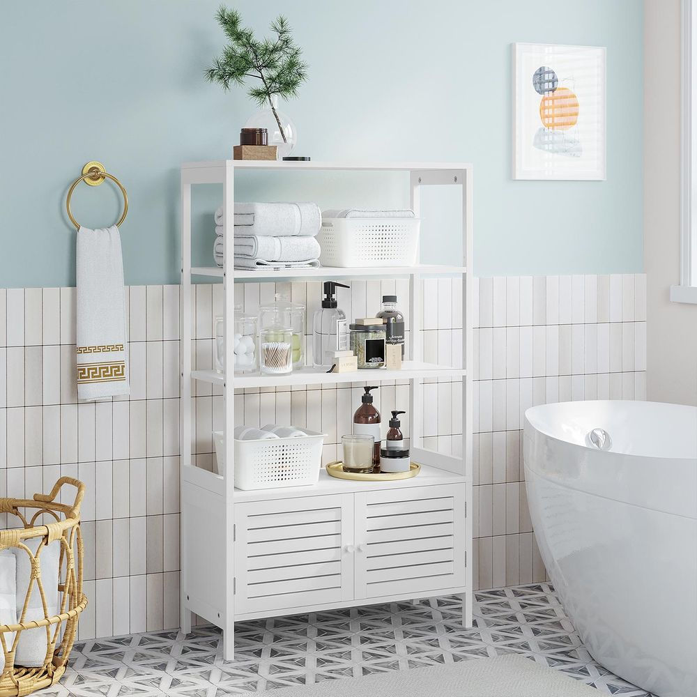 Bathroom cabinet with 3 open compartments