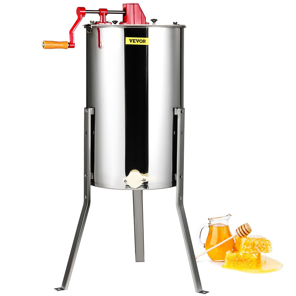 Thumbnail: Manual Honey Extractor, 3 Frames Honey Spinner Extractor, Stainless Steel