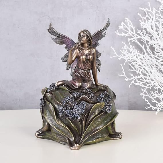 Thumbnail: Vintage Art Nouveau Style Fairy Jewellery Box with Lid