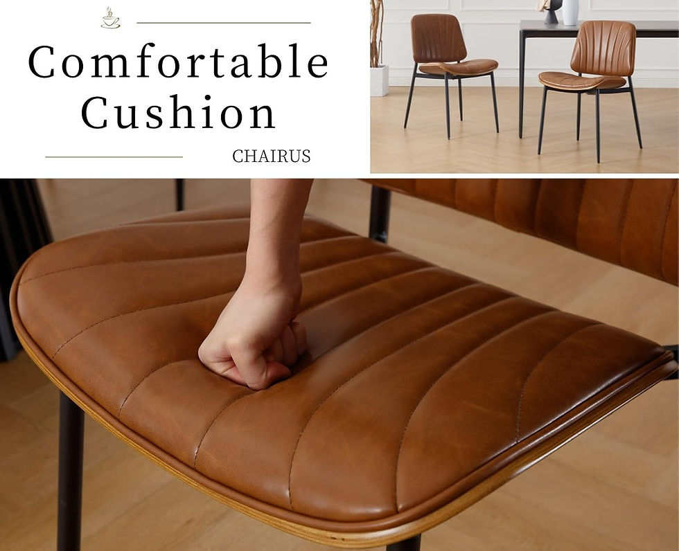 Thumbnail: Set of 2 Faux Leather Dining Chairs