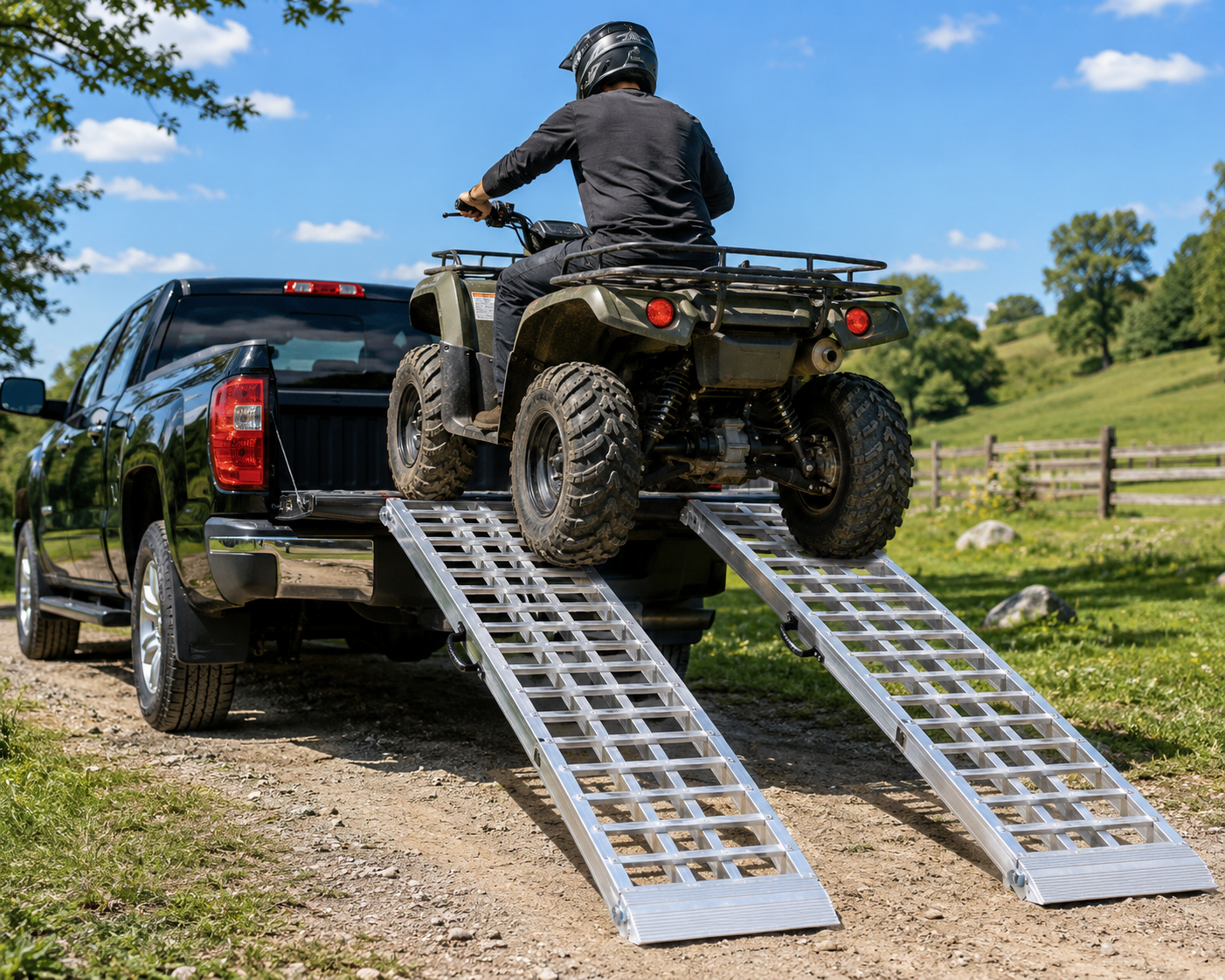 Heavy Duty Folding Aluminium Loading Ramps – 2000 lbs Capacity (Pair)