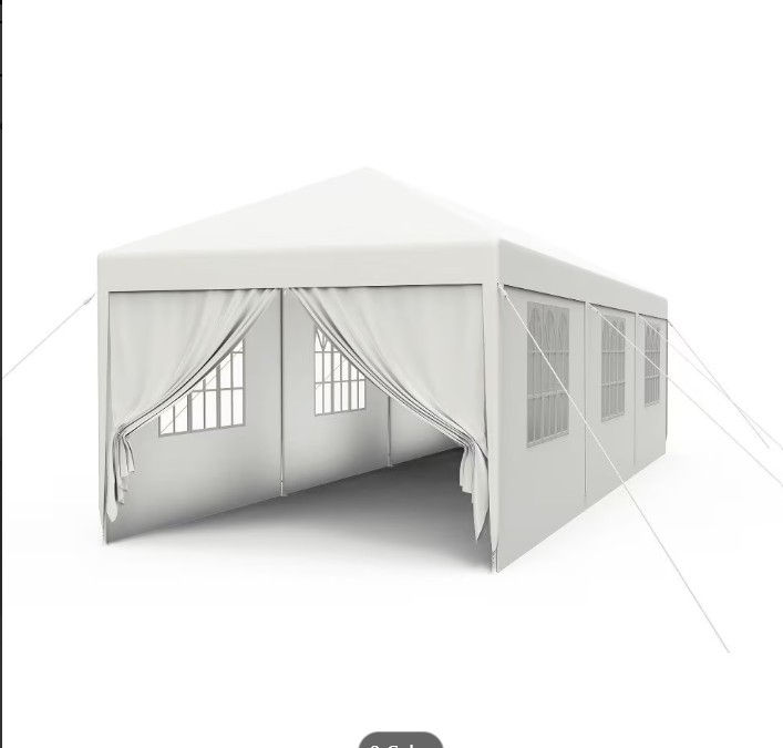 3x9m Garden Pavilion Party Tent with 8 Side Panels