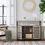 Thumbnail: kitchen cabinet with open shelves,