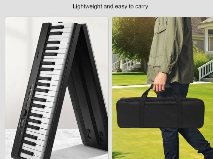 Thumbnail: 88-Key Digital Piano Keyboard with Semi-Weighted Keys, Bluetooth 5.0, MIDI, USB,