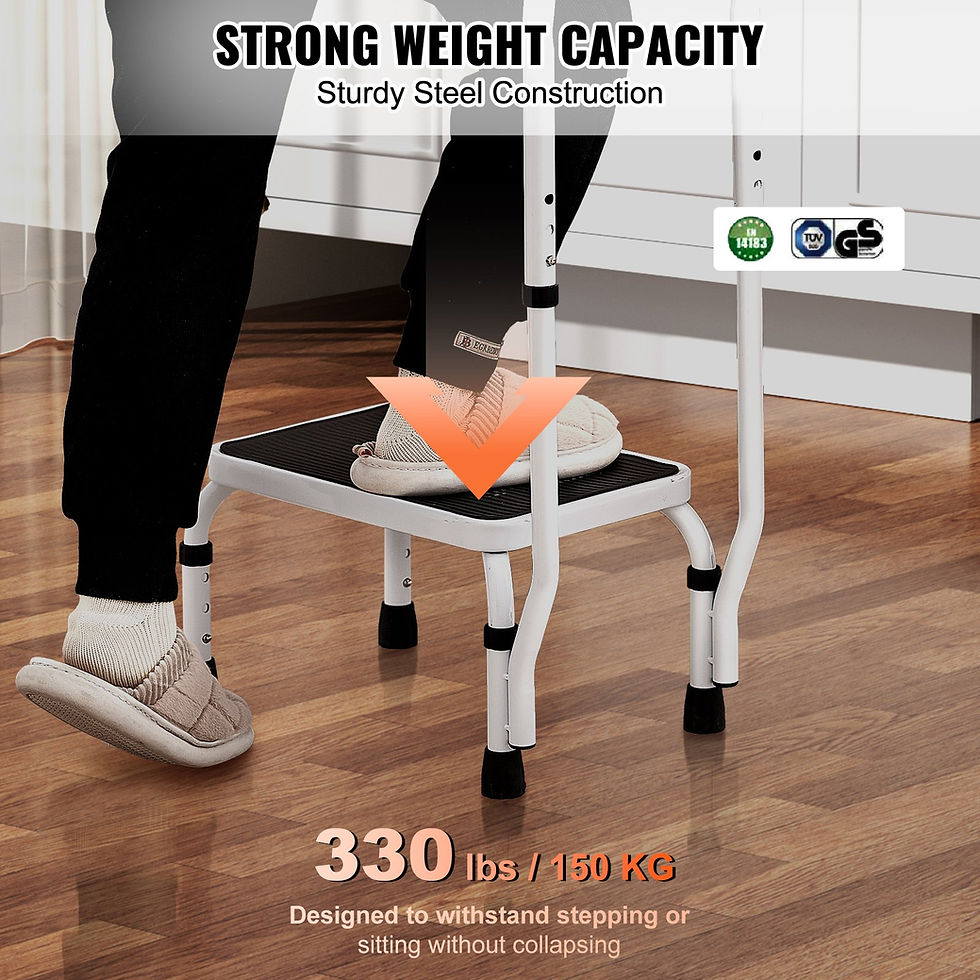 Thumbnail: Step Stool with 1 Step, 150kg Load Capacity, 3 Way Height