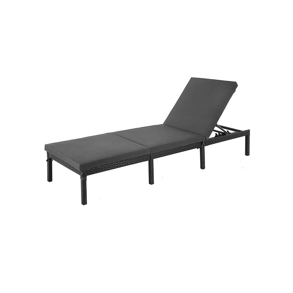 Thumbnail: Poly Rattan Lounger Black