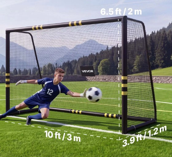 Thumbnail: Football Goal 3m x 2m Heavy Duty Garden Soccer Goal with Steel Frame