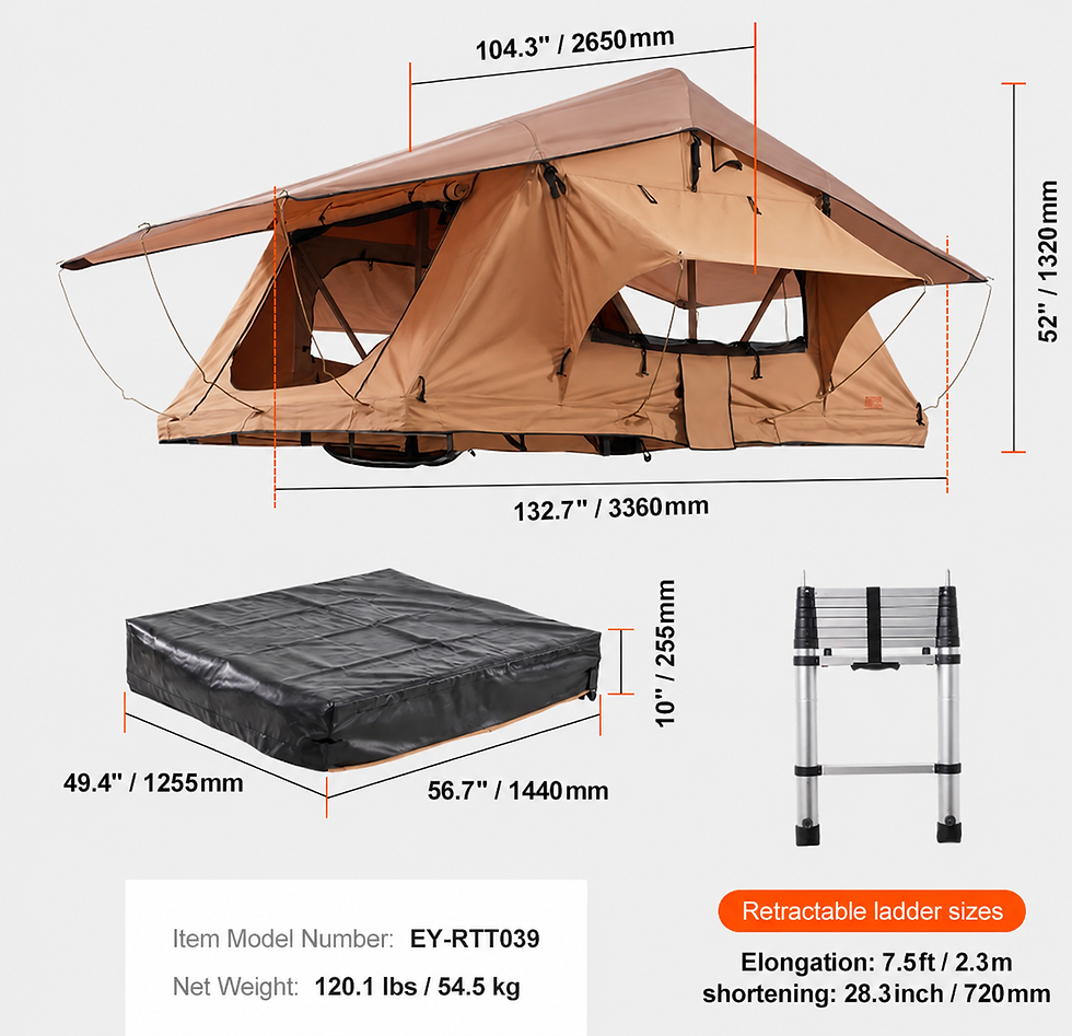 Thumbnail: Hard Shell Roof Tent for 2–3 People