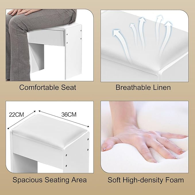Thumbnail: Dressing Table with LED Lighting &  Stool,