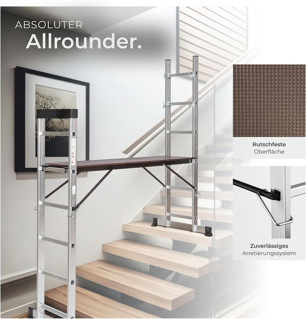 Thumbnail: Aluminium Combination Ladder Scaffold Platform