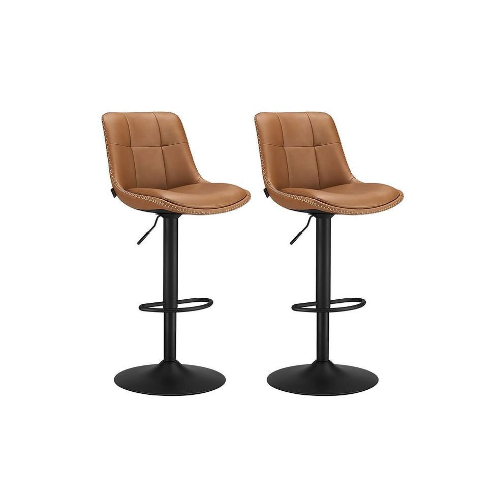 Thumbnail: Set of 2 Bar stools PU Leather
