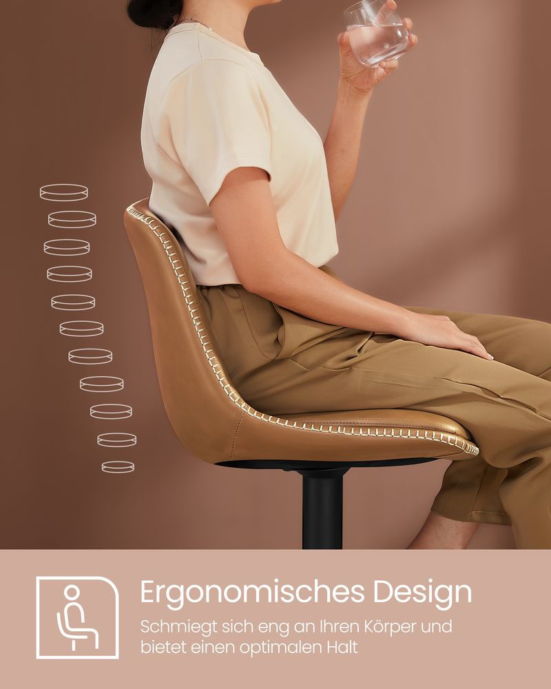 Thumbnail: Set of 2 Bar stools PU Leather