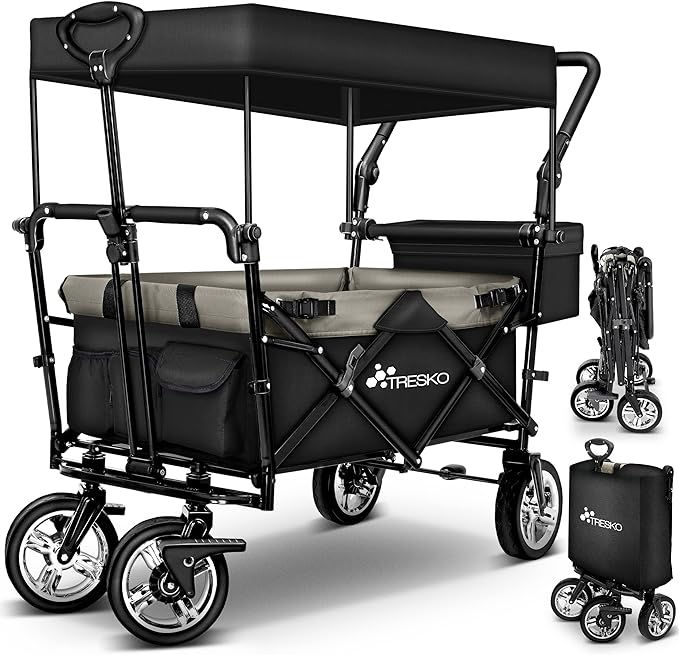 Thumbnail: Folding handcart with roof, handcart with 3-point belt system