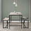 Thumbnail: 3-Piece Dining Table & Bench Set  Industrial Style  Bring a modern industrial t