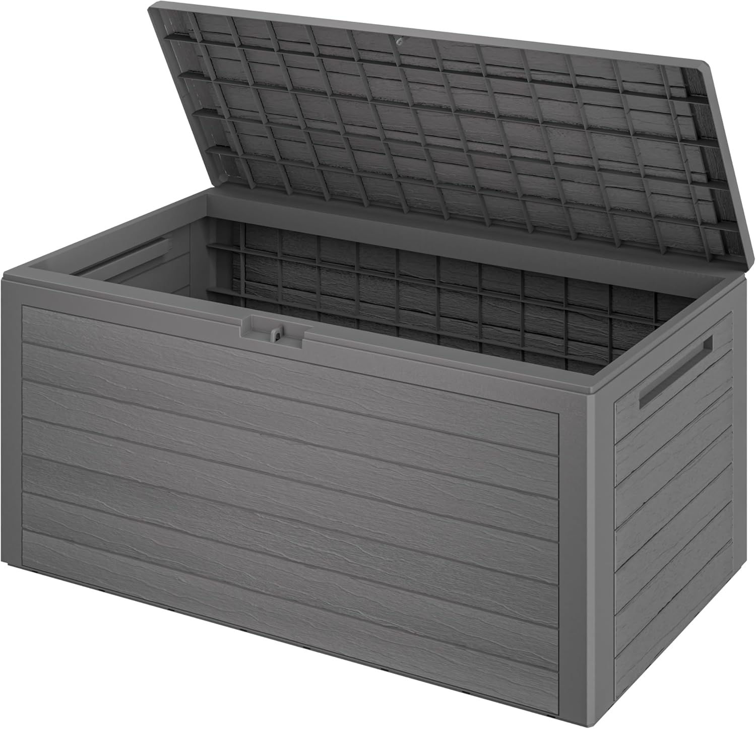 Outdoor Storage Box – 300L Capacity, Weatherproof, Wood-Effect Design