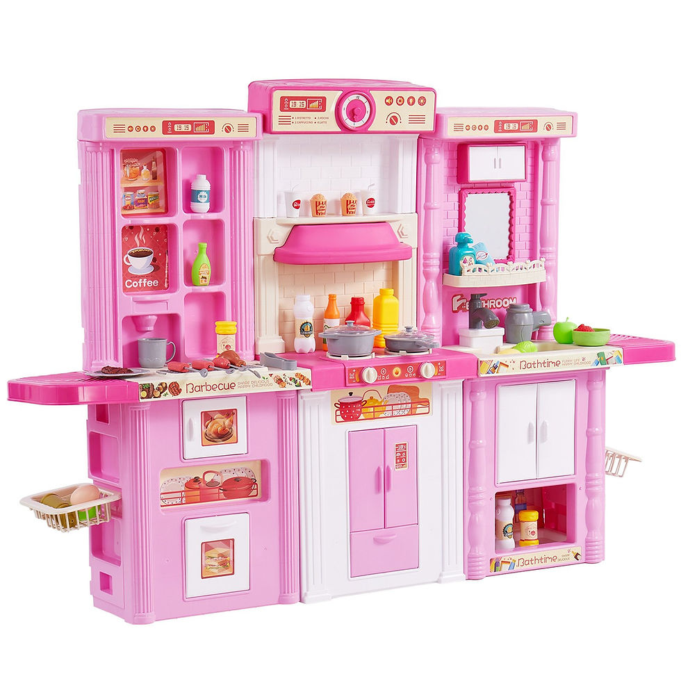 Thumbnail: Kitchen Playset Kids Pretend Cooking Play Toy 74 Piece Accessories