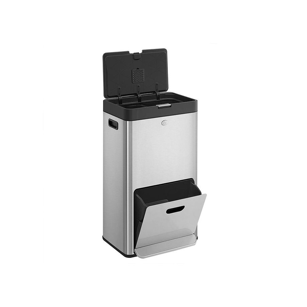 Thumbnail: Trash Can  Bin Kitchen with Pedal and 3 Compartments