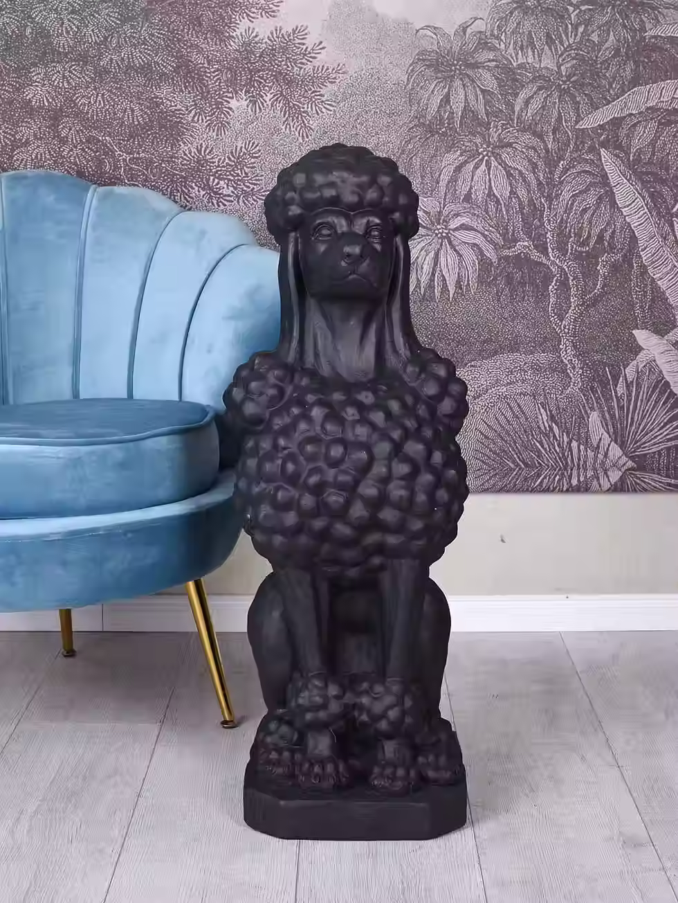 Thumbnail: Large White Poodle Garden Statue – Elegant Country House Dog Sculpture for Garde