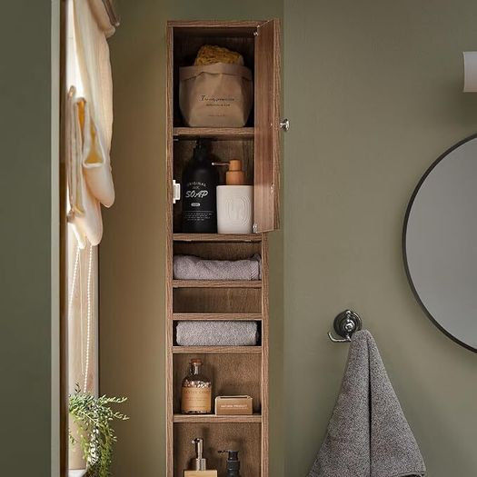 Thumbnail: Bathroom cabinet tall and narrow space saving