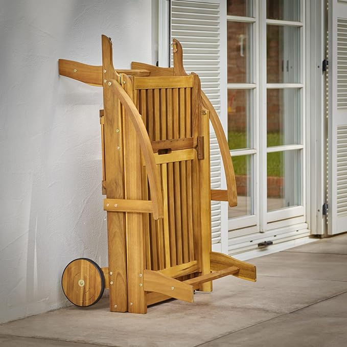Thumbnail: Acacia Wood – Garden Wooden Sun Lounger Chair