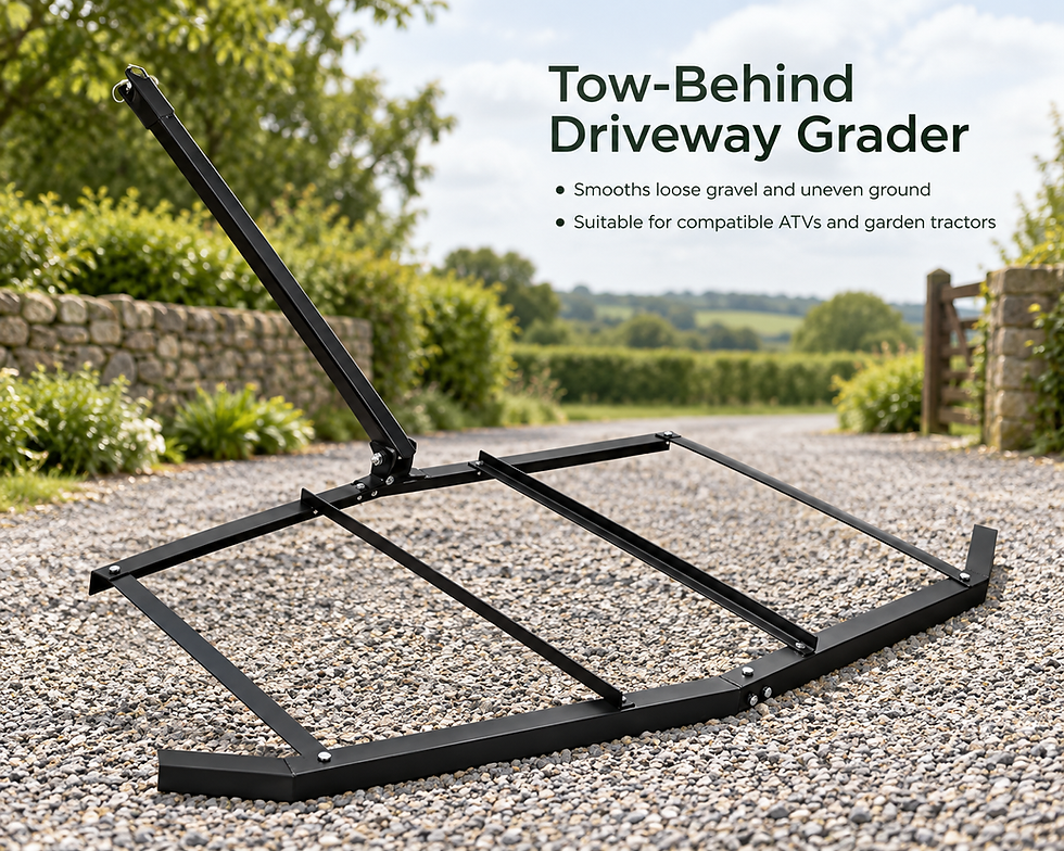 Thumbnail: 6ft Tow Behind Drag Harrow for ATV Tractor and Driveway Levelling