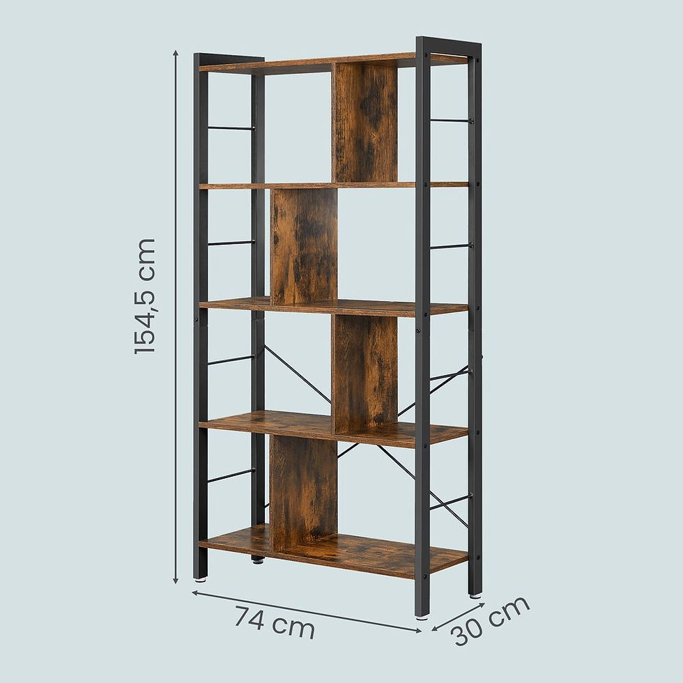Thumbnail: Bookcase Industrial style 5 tier