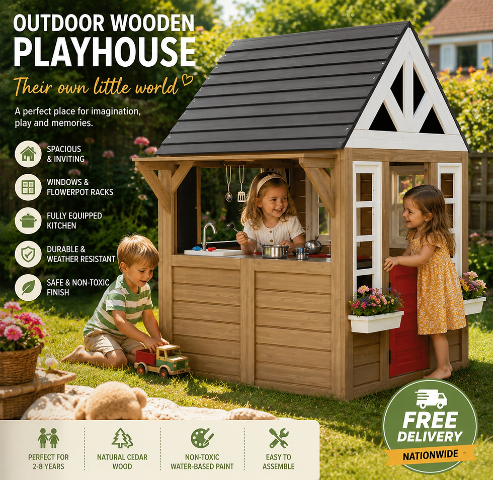 Thumbnail: Outdoor Wooden Playhouse Kids