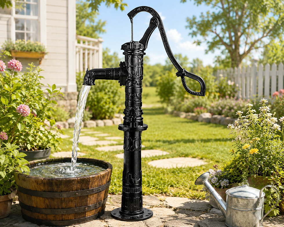 Thumbnail: Hand Water Pump w/ Stand, 15.7 x 9.4 x 53.1 inch Pitcher Pump & 26 inch Pump Sta