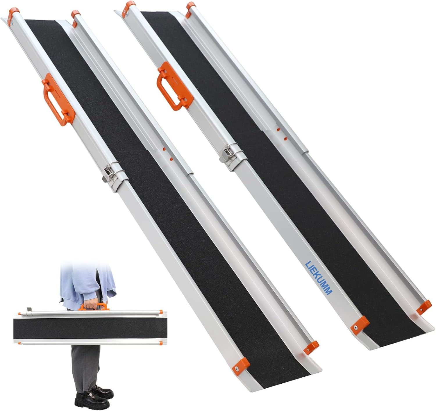 Telescopic Wheelchair Ramp 107.5–183cm – 300kg Capacity