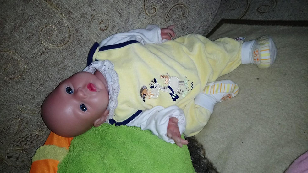 Thumbnail: Reborn Baby Doll, Realistic Newborn Baby Doll, Handmade Lifelike Doll with Blue