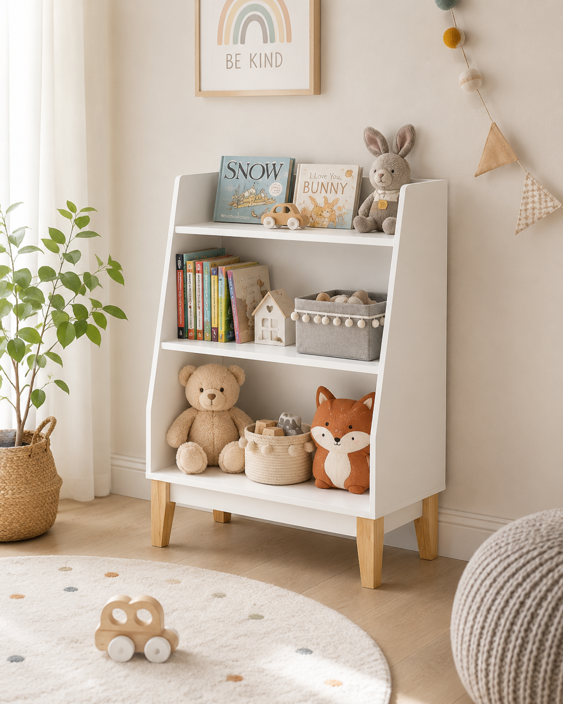 Bookcase Children's Storage Shelf Kids Shelves