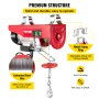 Thumbnail: Electric Hoist Crane Winch 2640 lbs with 14 ft Wired Remote Control 230V