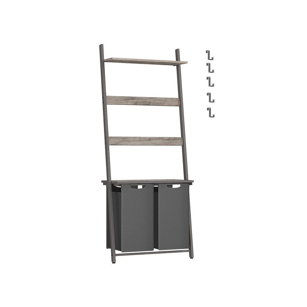 Thumbnail: Laundry basket with towel ladder Bathroom furniture