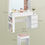 Thumbnail: Dressing Table with LED Lighting  Stool XL Mirror