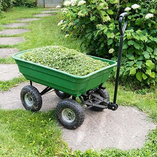 Thumbnail: Garden Trolley with Tilt Function, Volume 55 L, Load Capacity 200 kg,