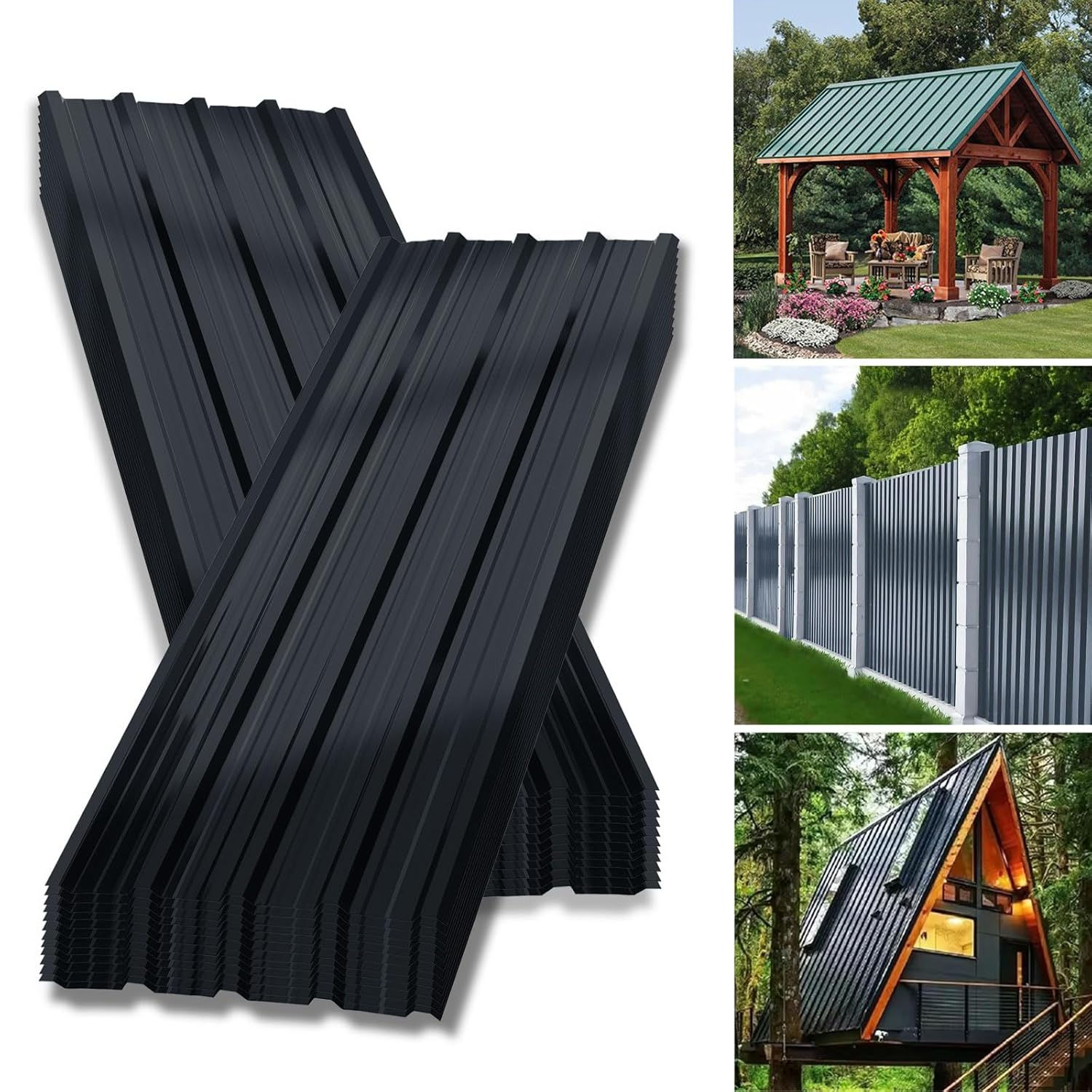 24 or 12  x Galvanised Trapezoidal Corrugated Roofing Sheets – Rust-Resistant