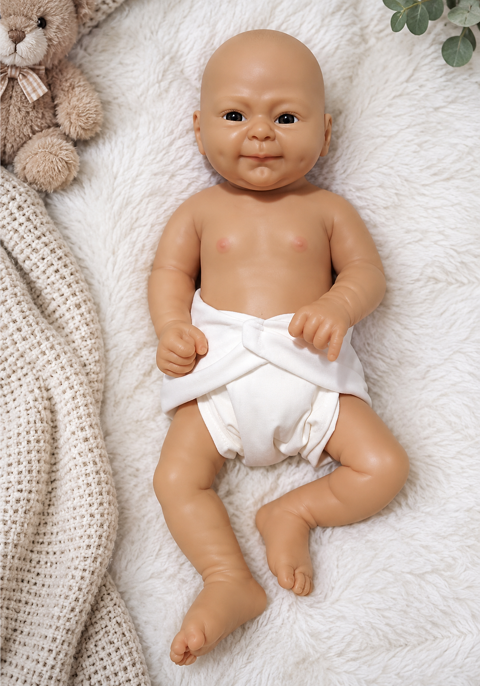 Thumbnail: 46cm Full Body Silicone Reborn Baby Girl