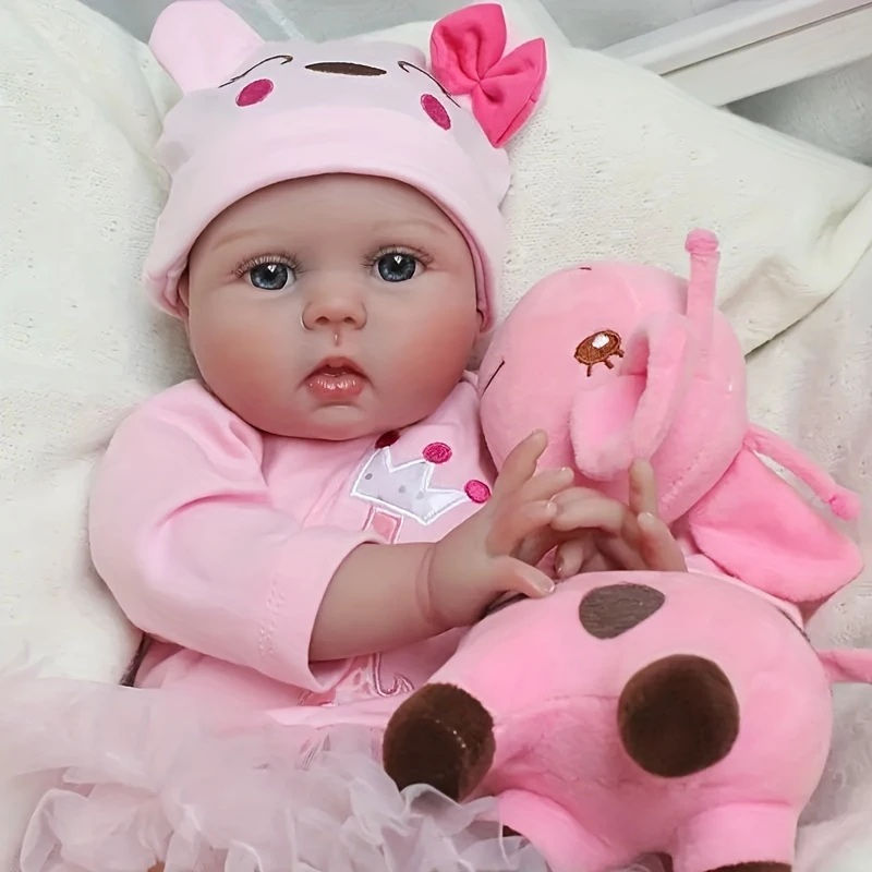 Thumbnail: 20" Reborn Doll  Realistic Baby Doll with Soft Cloth Body,