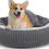 Thumbnail: Dogs, Round Fluffy Cat Bed, Pet Bed with Hood,